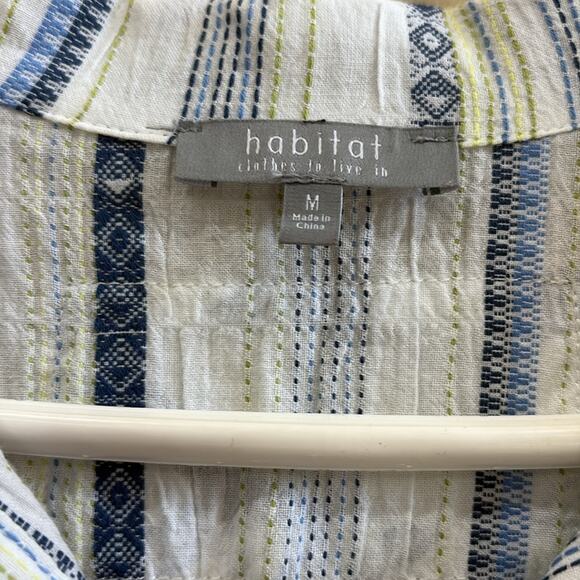 Habitat women’s medium multiple color Striped button down long sleeve Shirt - Picture 2 of 6